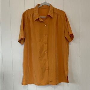 Orange Button-Up Shirt